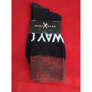 1 Pair Large Marc Ecko Cut & Sew Cotton Crew Socks 6-12 Red